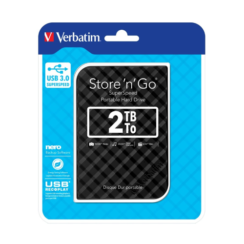 Hard-Disk-i-Jashtem-Verbatim-External-HDD-2.5-2TB-USB-3.0-Store-n-Go-Black-OBCE0070 HDD External 2.5"